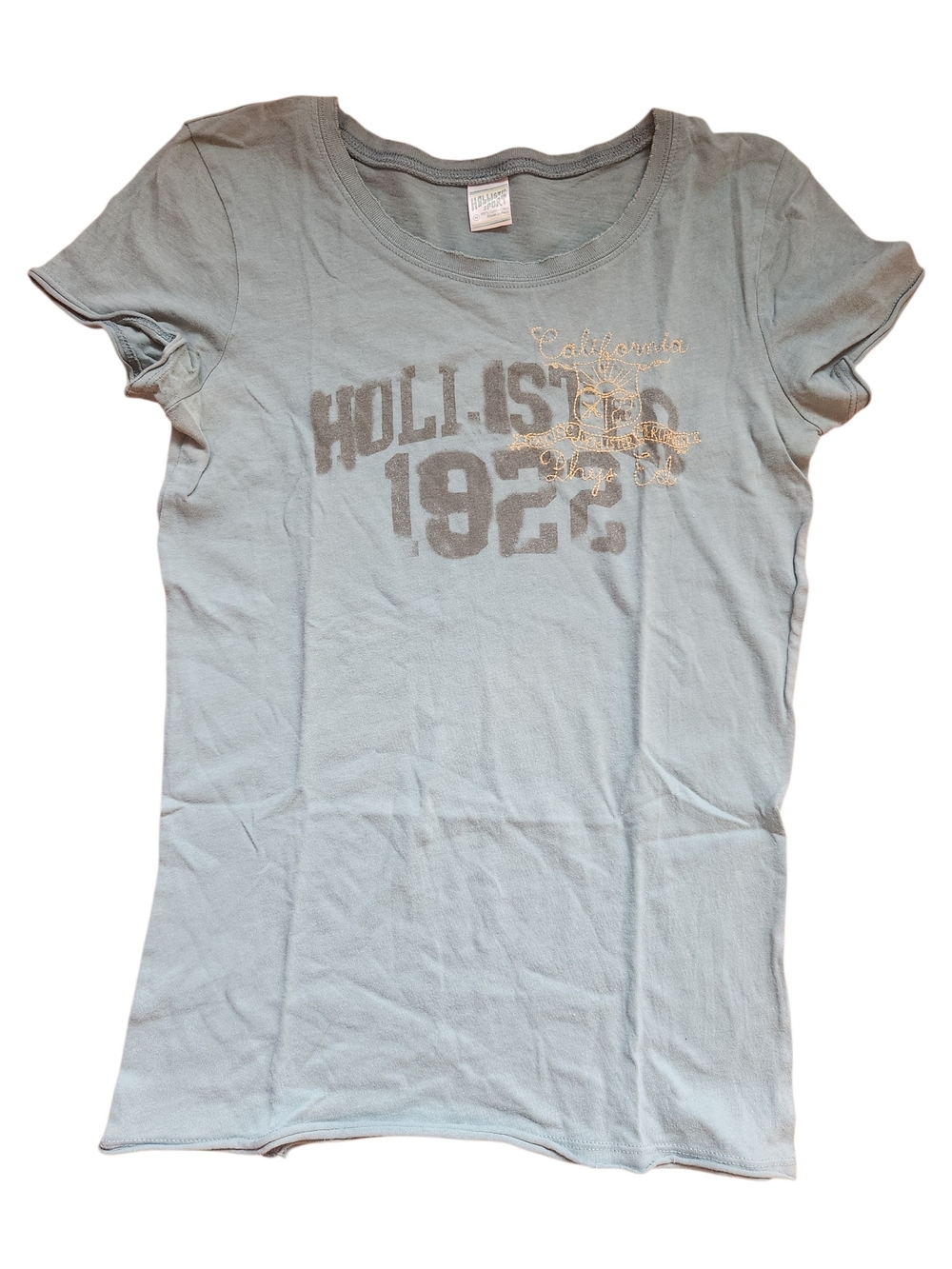 Hollister Sage Green Graphic Short Sleeve Tee